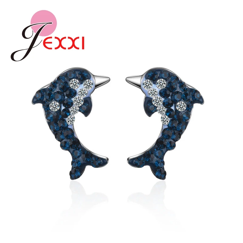 Gorgeous Top Quality 925 Sterling Silver Super Shinning Cubic Zirconia Cute Animal Shape Design Stud Earrings Jewelry For Women | Украшения