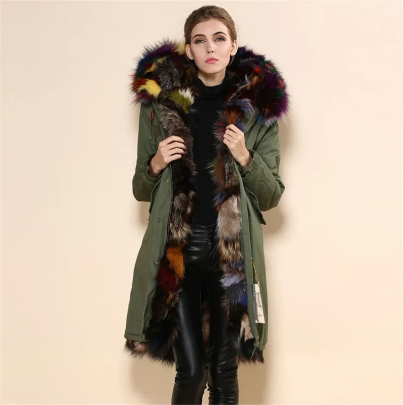 manteau femme mode italienne,Manteau cachemire,manteau noir 20172018 Gros Parkas D'hiver Manteau Avec Fourrure De Raton
