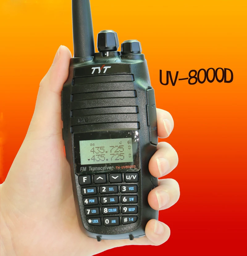 Новинка 10 Вт охотничье радио TYT th-uv8000d tytera FM VHF/UHF рация радио приемопередатчик с радио коммуникатором 3600 мАч батарея