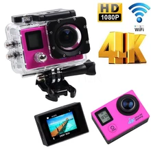 Kebidu черный Экшн-камера 4 K Wi-Fi Водонепроницаемый 16MP 1080 P двойной ЖК-дисплей Экран Sports DV 2 дюймов Экран объектив 170 градусов