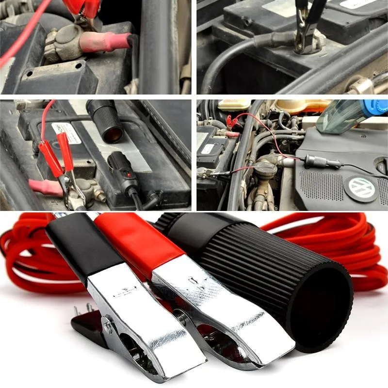 Hot Sale 12V Extension Cord Car Battery Terminal Clip on Cigar