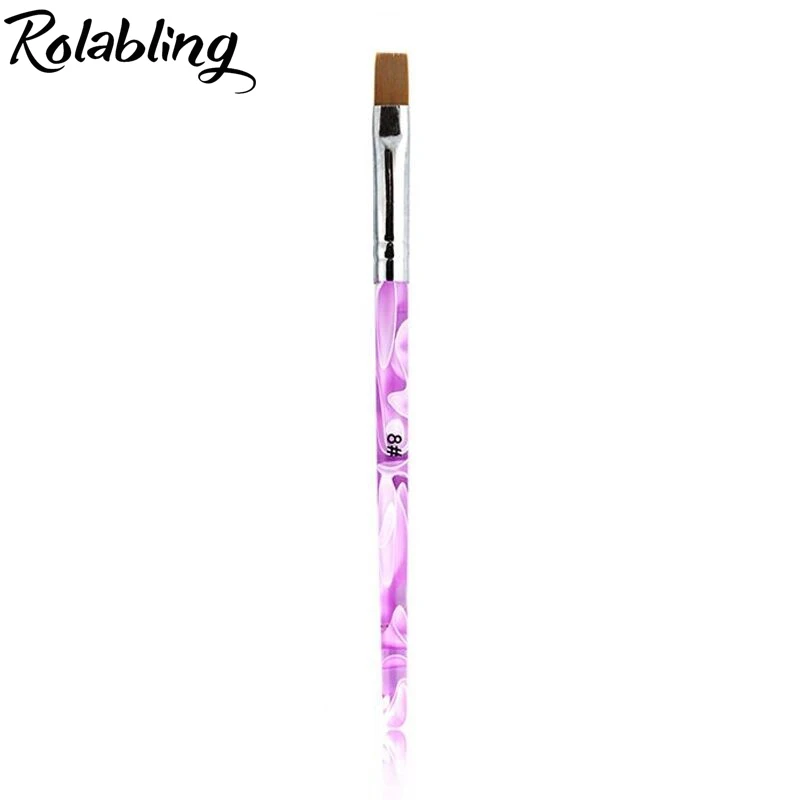Rolabling 300PCS Size 8 Nail Art Brush Pens Nail Brushes UV Gel Nail