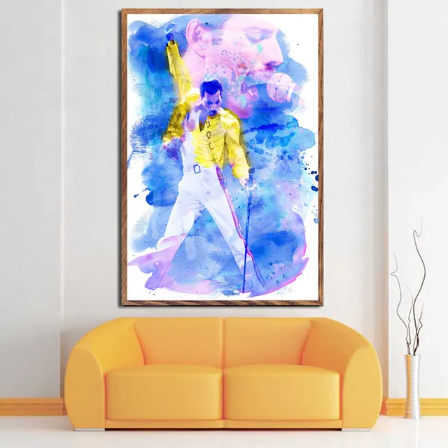 Freddie Mercury Canvas Home Room Canvas Canvas Painting Queen Poster
