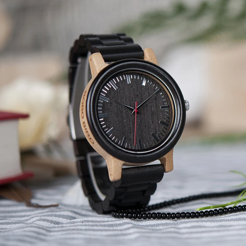 BOBO BIRD V-M18 Natural Wood Bezel Watch All Wood Mens Watches Top Brand Luxury Montre Homme Clock Men 2018 New Arrival