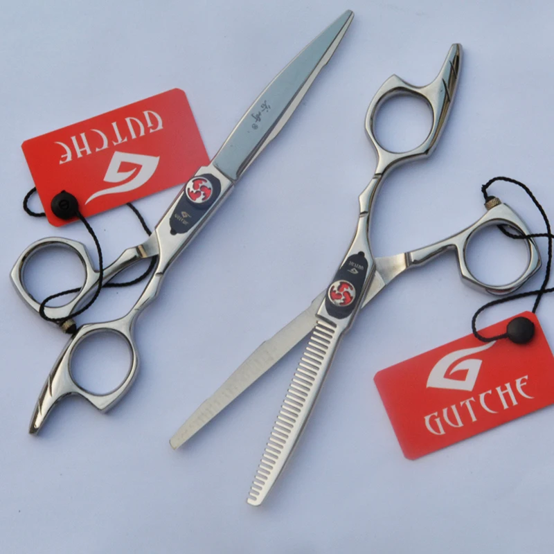 6.0" sale black japan hair scissors teflon shears cheap hairdressing