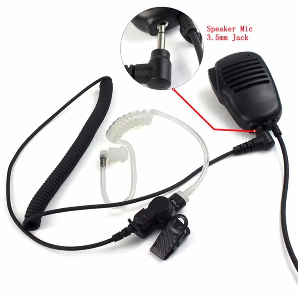 

3.5mm Curve Earphone Listen Only Audio Plug Receiver For Two-way Radio Radio Speaker Mics Button Air Guide Earphone Accessories