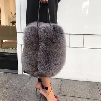 

2018 New Winter Faux Fur Women Handbags Luxury Handle Totes Bag Designer Clutch Purse Ladies shoulder Bag Bolsa Feminina