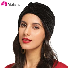 Мягкие однотонные повязки для волос из моланса, модная эластичная шапка-тюрбан, осенне-зимние повязки на голову, новые бархатные женские повязки на голову с перекрестными узорами