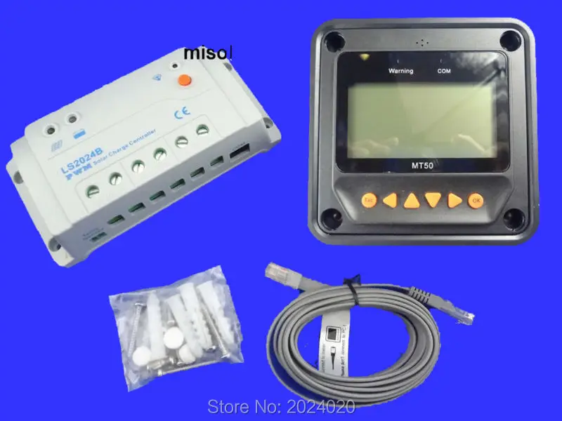 

Epsolar Solar regulator 20A 12V 24V with remote meter MT50 solar charge controller 50V LS2024B