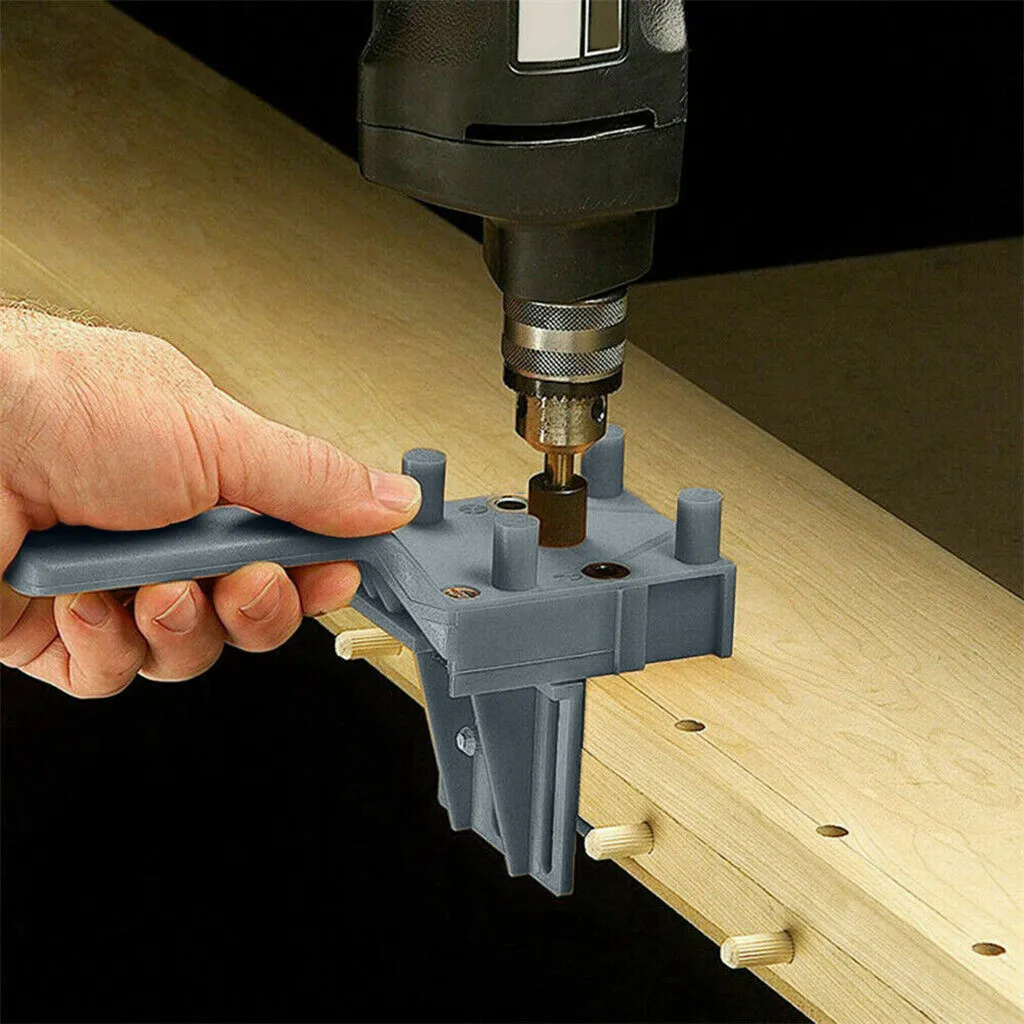 

Detachable Hole Punch Locator Jig Tool Drill Guide Sleeve for Drawer Cabinet Hardware Dowel Wood Drilling Hole Punching Ruler@@