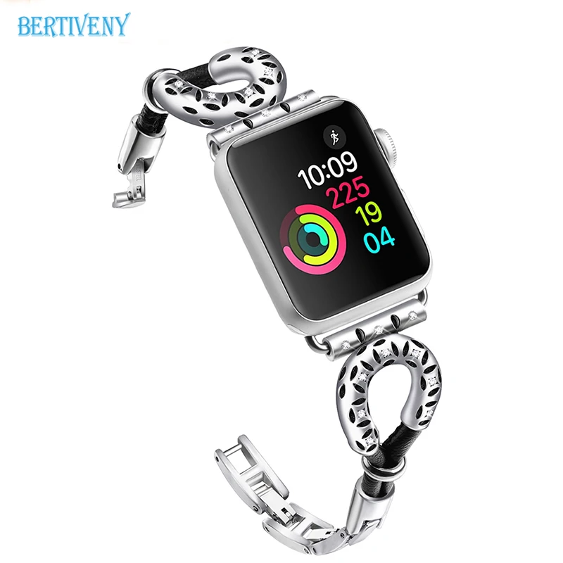 

For Apple Watch band 38mm 40mm Women Jewelry Strap 42mm 44mm Wrist Watchband for iwatch Series 4 3 2 1