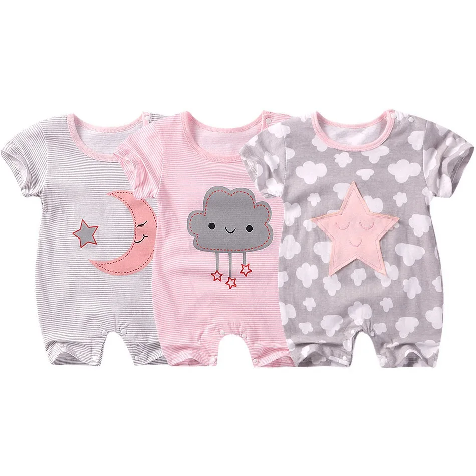 

Summer Baby clothes newborn baby rompers Short sleeve Baby Boy Girl clothes cotton baby Jumpsuit roupa de bebes