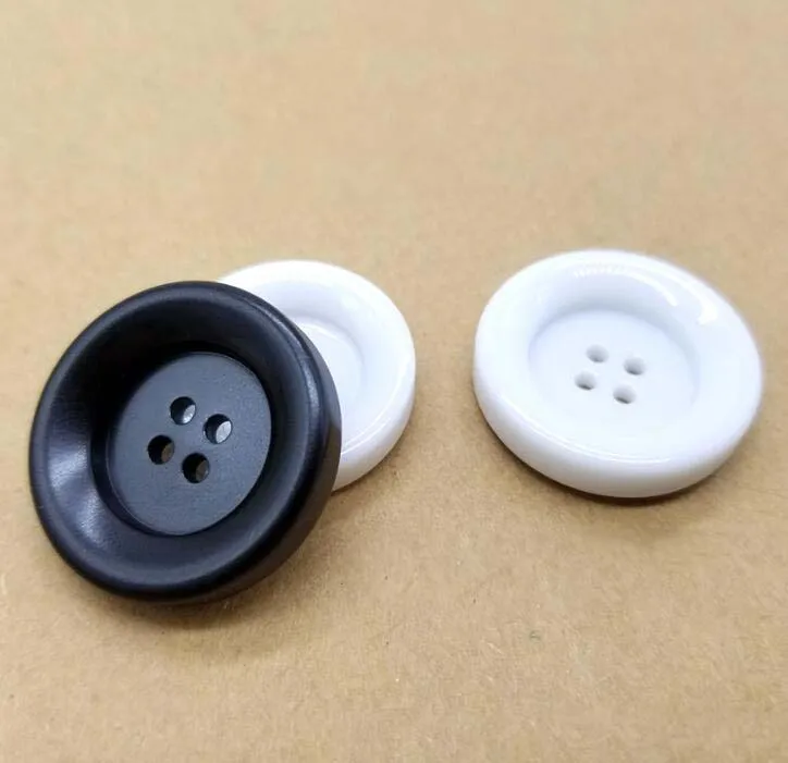 50 шт черный и white18mm-34mm смолы сверху пуговица для пальто кнопка для ветровки костюм кнопку