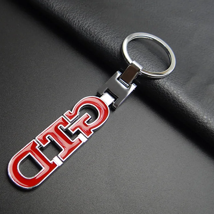 

Car Keyring 3D GTD Car Key Ring Chrome Key Chain Fob Ring for Volkswagen vw Golf 4 5 Metal GTI Car Styling Keychain car styling