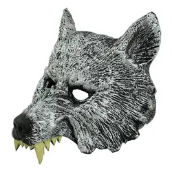 Новый серый маска голова Волка игрушка для Хэллоуина Маскарад дети chils подарки