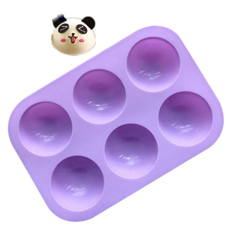 

New 6 Holes Silicone Baking Mold 3D Half Ball Sphere Mold Chocolate Cupcake Cake Mold DIY Muffin Bakeware kitchen Tools