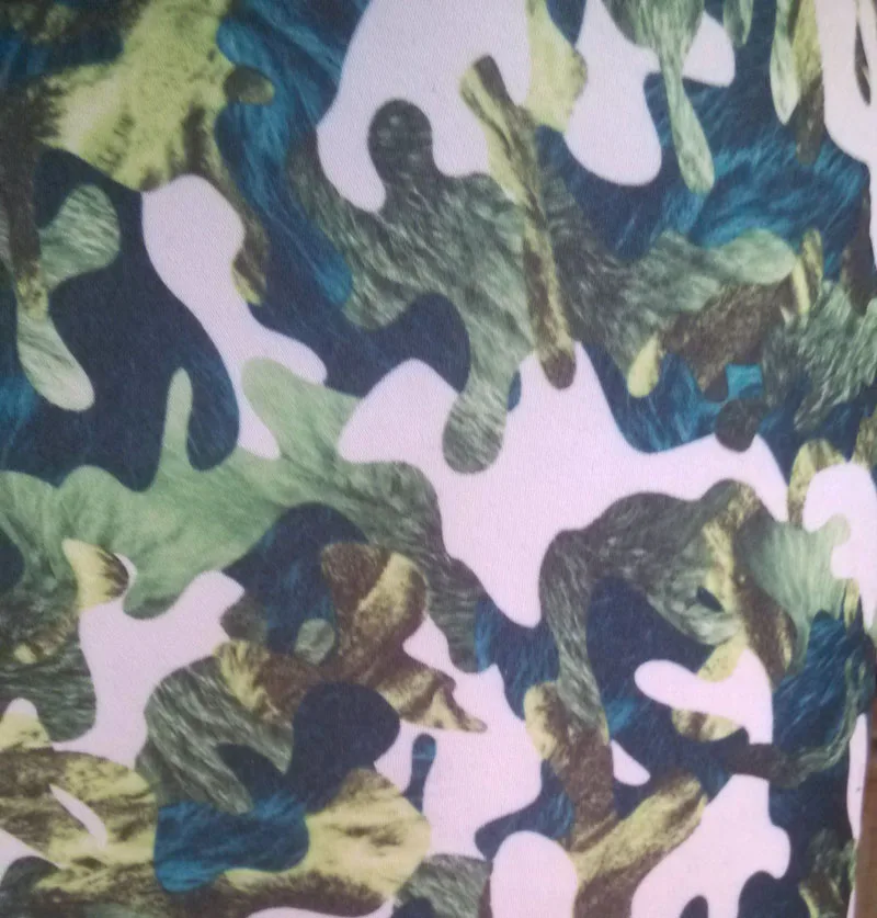 2.5MM thickness green camouflage printed SRB rubber Neoprene fabrics material sale by yard(91