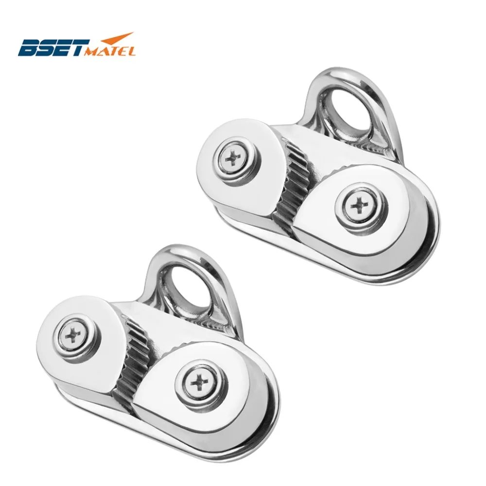 2PCS Stainless Steel 316 Cam Cleat with Leading Ring Boat Cam Cleats