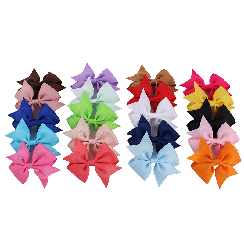 20pcs/lot 3 inch Cute Hairpins Boutique Hair Clips Grosgrain Ribbon