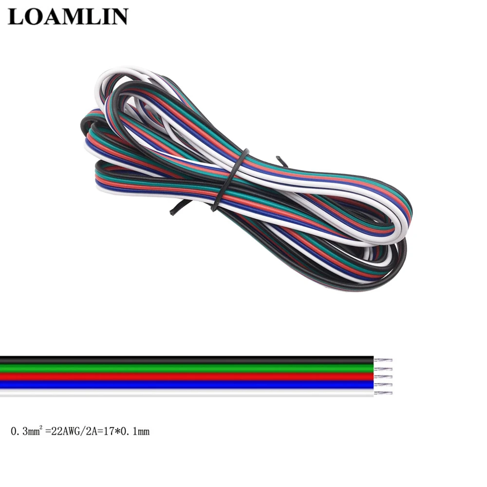 22AWG светодиодный провод кабель 2Pin/3Pin/4Pin/5Pin для WS2812B WS2811 5050 2835 5730 прокладки СИД светильник