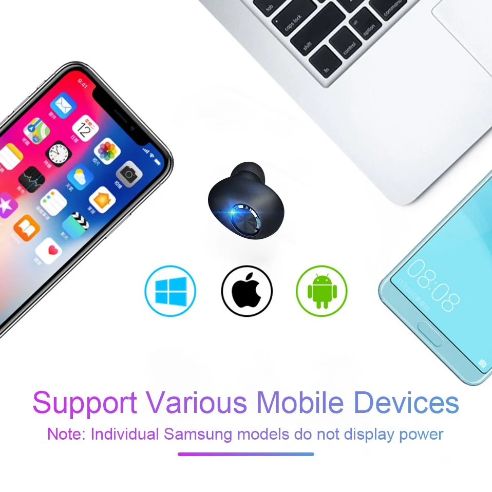 TWS Bluetooth 5.0 Earphone Wireless Headphones with Microphone For Phone Charging Case Gaming Headset Stereo Earbuds Earphones   (9)