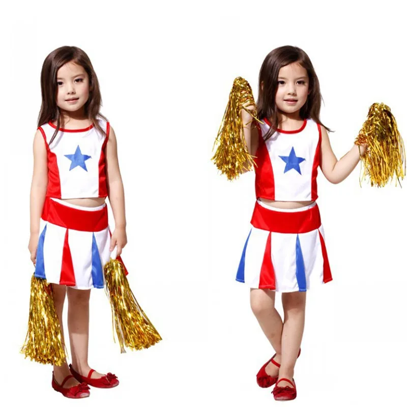 Fantasia cheering squad Cheerleaders Cosplay Christmas Fancy dress Kids