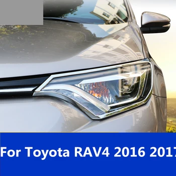 

Headlights Eyebrows Eyelids Accessories Front Headlamp Eyebrows Car Styling Exterior decoration For Toyota RAV4 RAV 4 2016 2017
