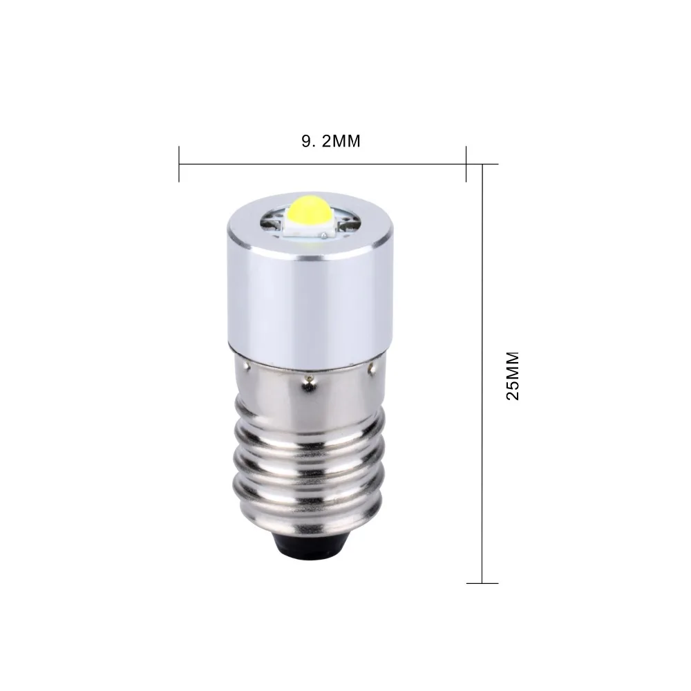 E10 Screw Base LED Bulb DC 6V 1W 6000K White 180LM COB LED Bulb for Torchlight Flashlight Torch Head Light,Negative Earth White, 2Pcs E10 Screw Base LED Bulb DC 6V 1W 6000K White 180LM COB LED Bulb for Torchlight Flashlight Torch Head Light,Negative Earth White, 2Pcs