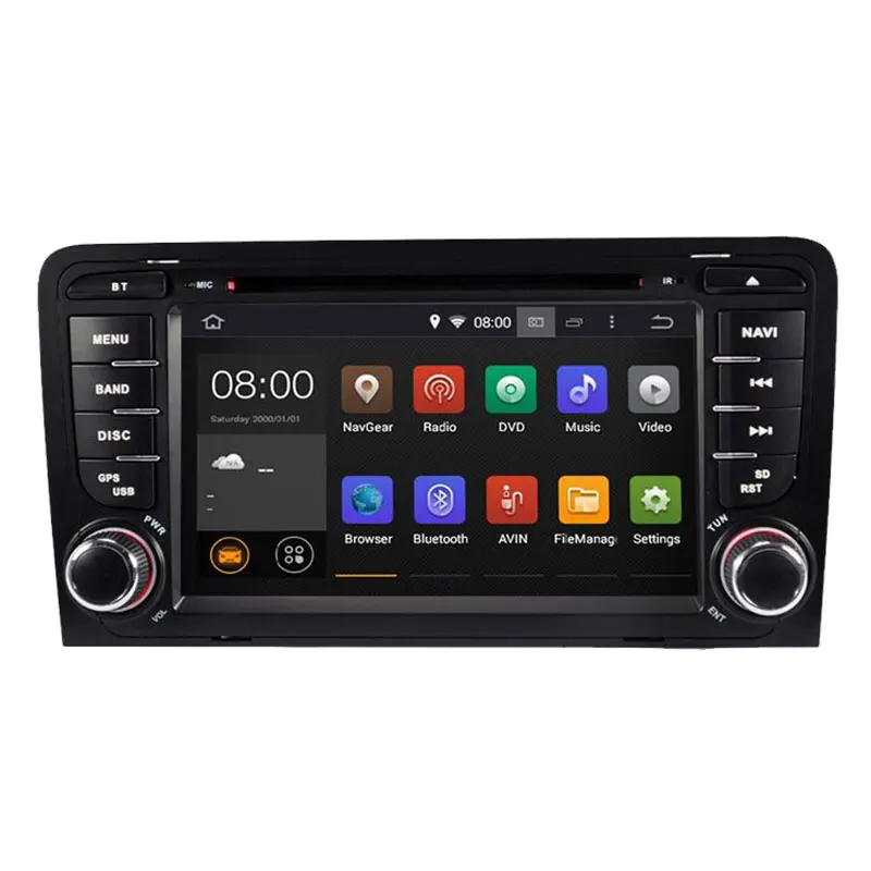 Sale 2 din Android 8.1 Car DVD Player Head unit For Audi A3 8P S3 RS3 2003 2004 2005 2006 2007 2008 2009 2010 2011 Radio Multimedia 1