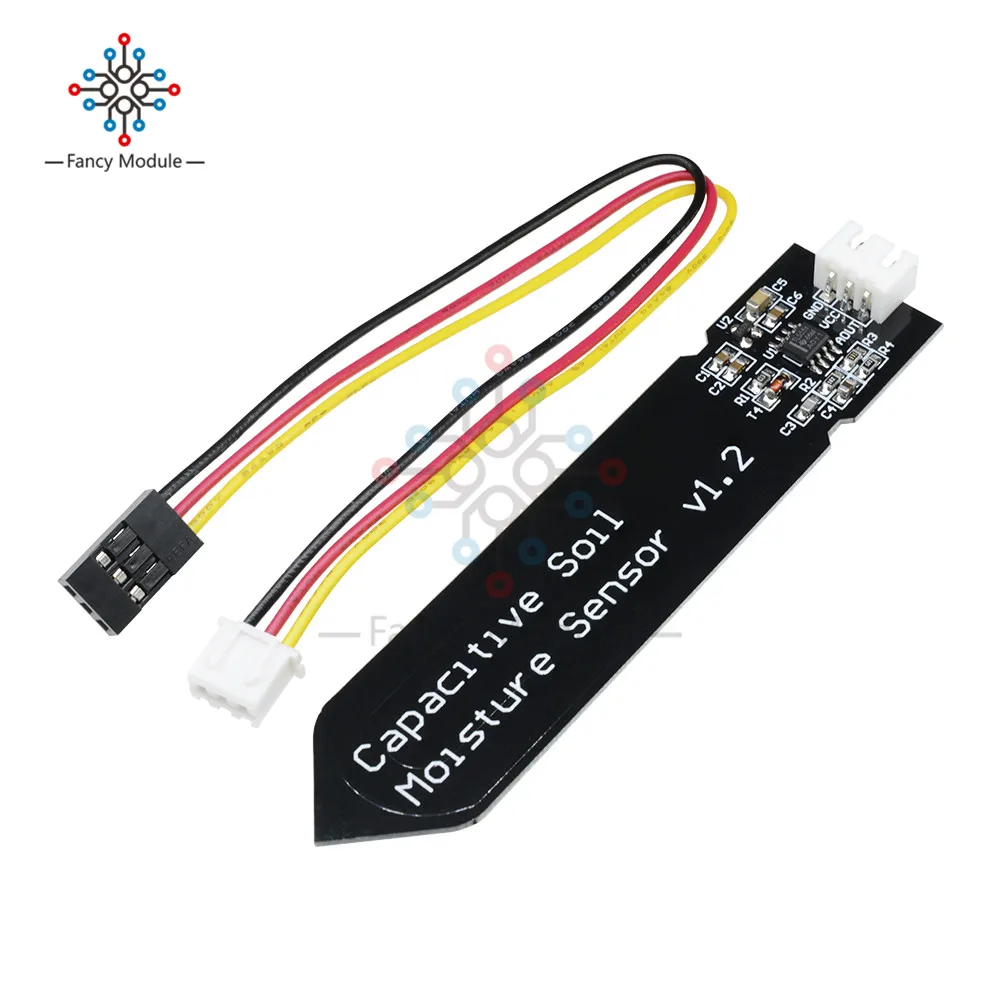 

Capacitive Soil Moisture Sensor Not Easy to Corrode Wide Voltage Wire 3.3-5.5V Corrosion Resistant W/ Gravity for Arduino Module