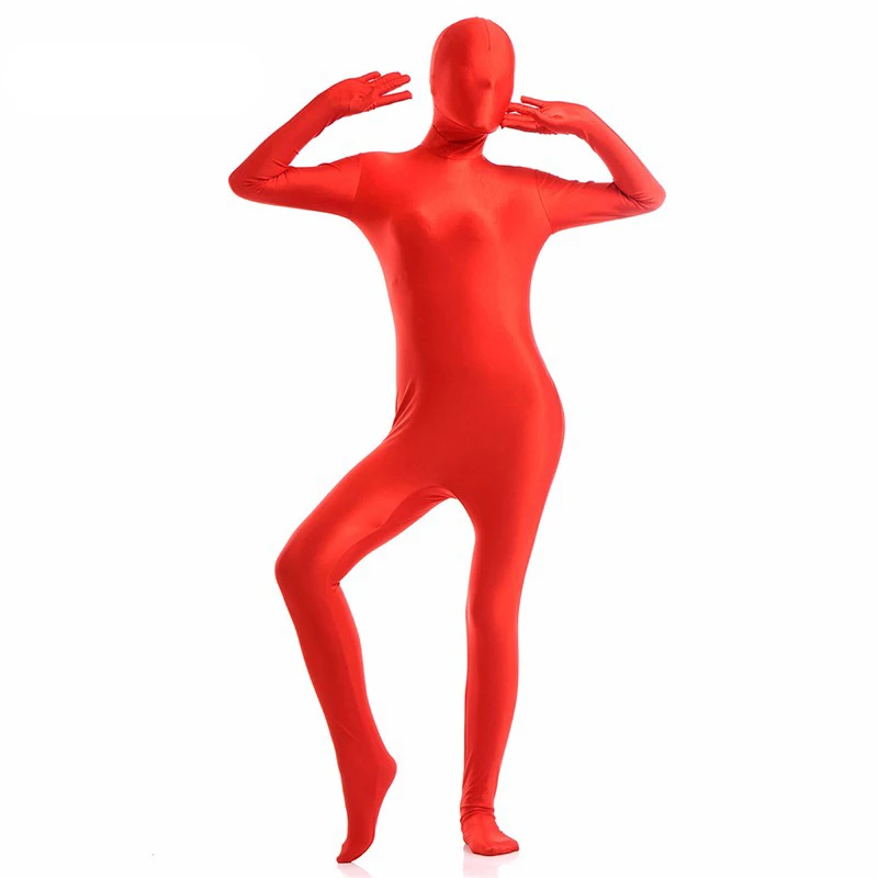 Ainclu 24 часа индивидуальный для взрослых и детей красный спандекс Zentai костюм