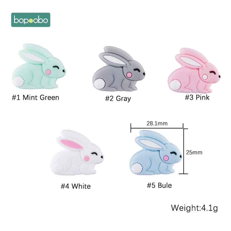 Contas dos Desenhos Contas para Chupeta Bopoobo Silicone Dentição Animados Ovelhas Grau Alimentício Bpa Livre Mordedor Faça Você Mesmo Panda Roedores 20 4 Mordedores p bebê