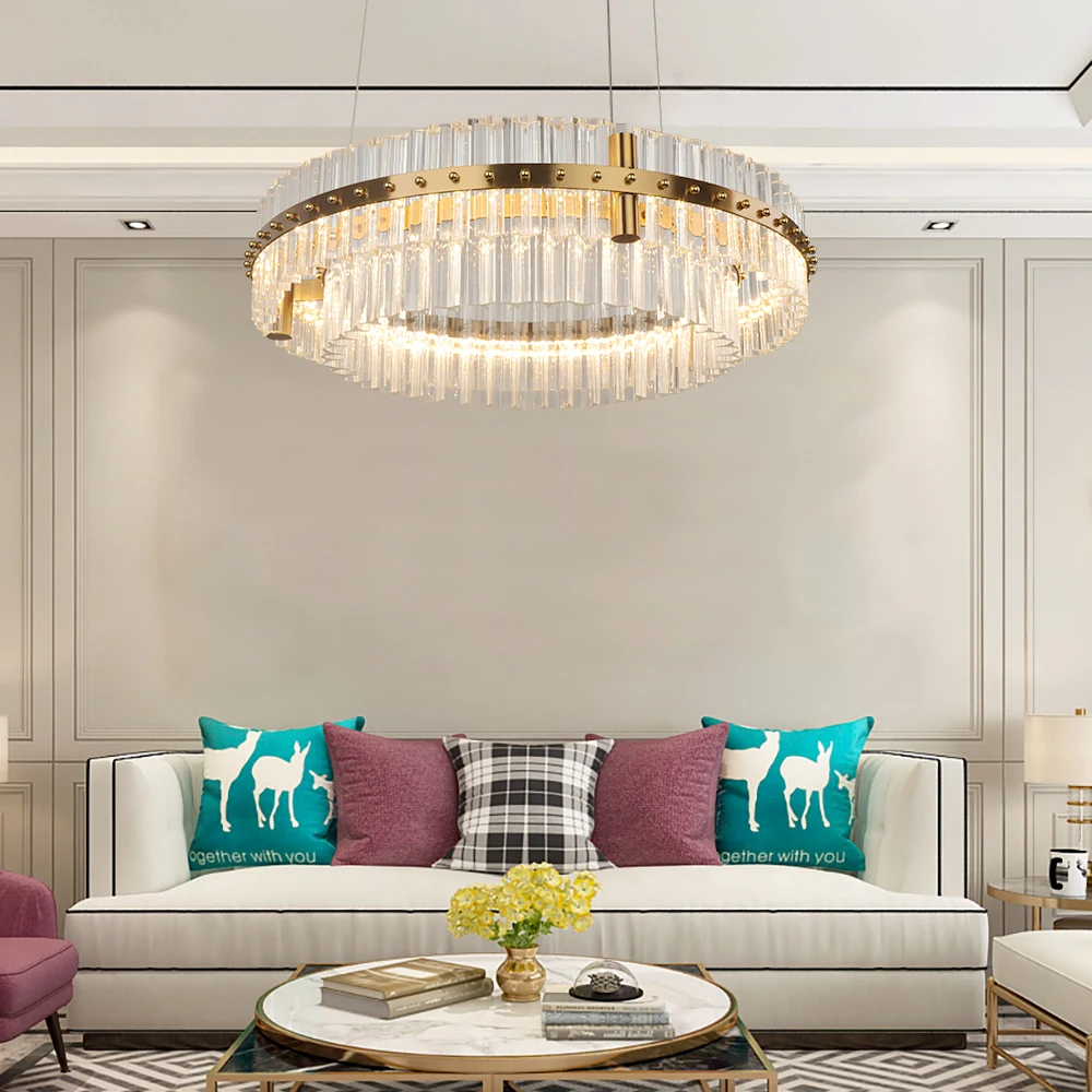 Modern Led Crystal Chandelier Lighting For Living Room