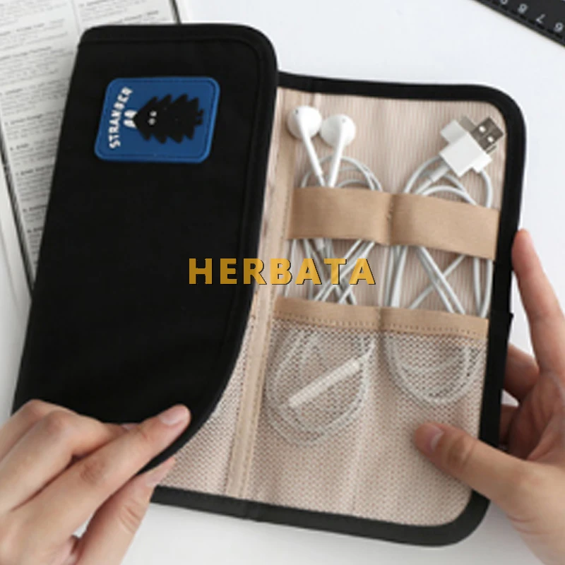 Многофункциональная тканевая сумка для карандашей, простой чехол для карандашей, вместительный чехол для карандашей с отделением для карт и паспорта для мужчин и женщин