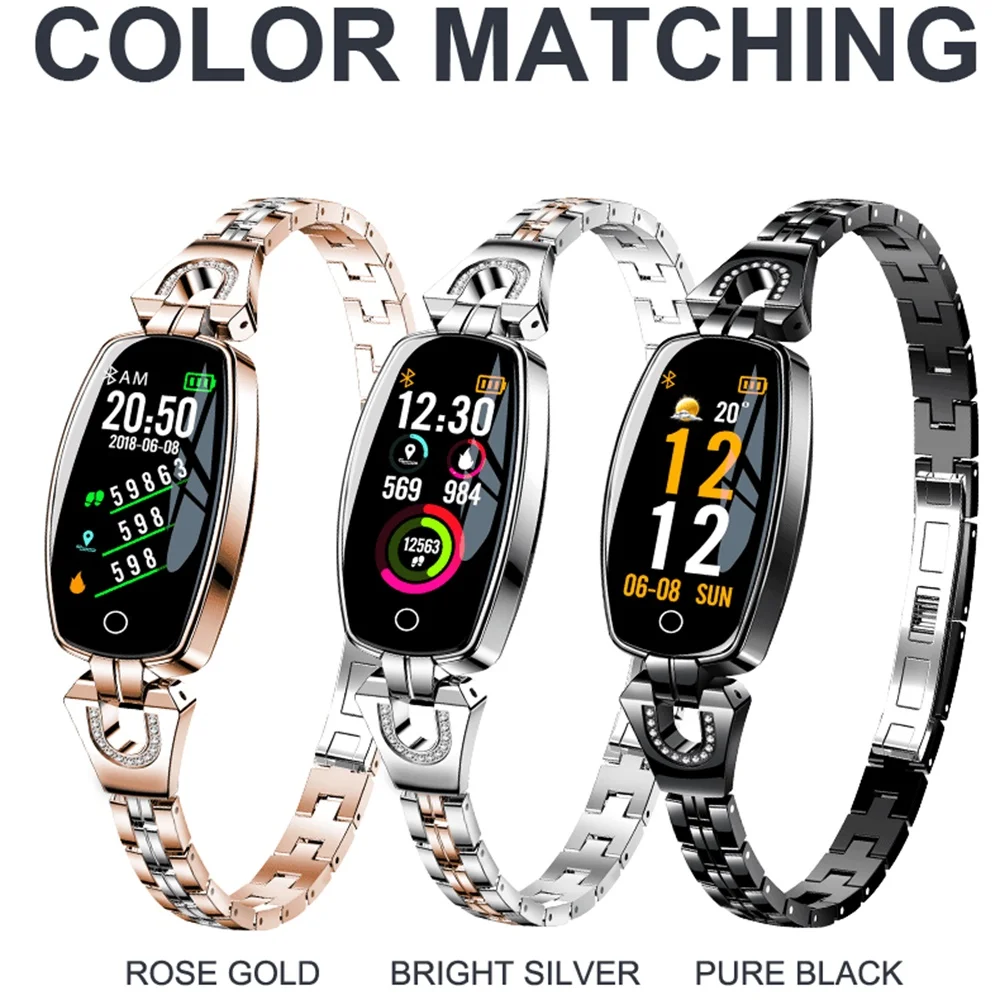 696 Woman H8 Smart Watch Bracelet Heart Rate Blood Pressure Watch Pedometer Waterproof Fitness Activity Tracker Bracelet