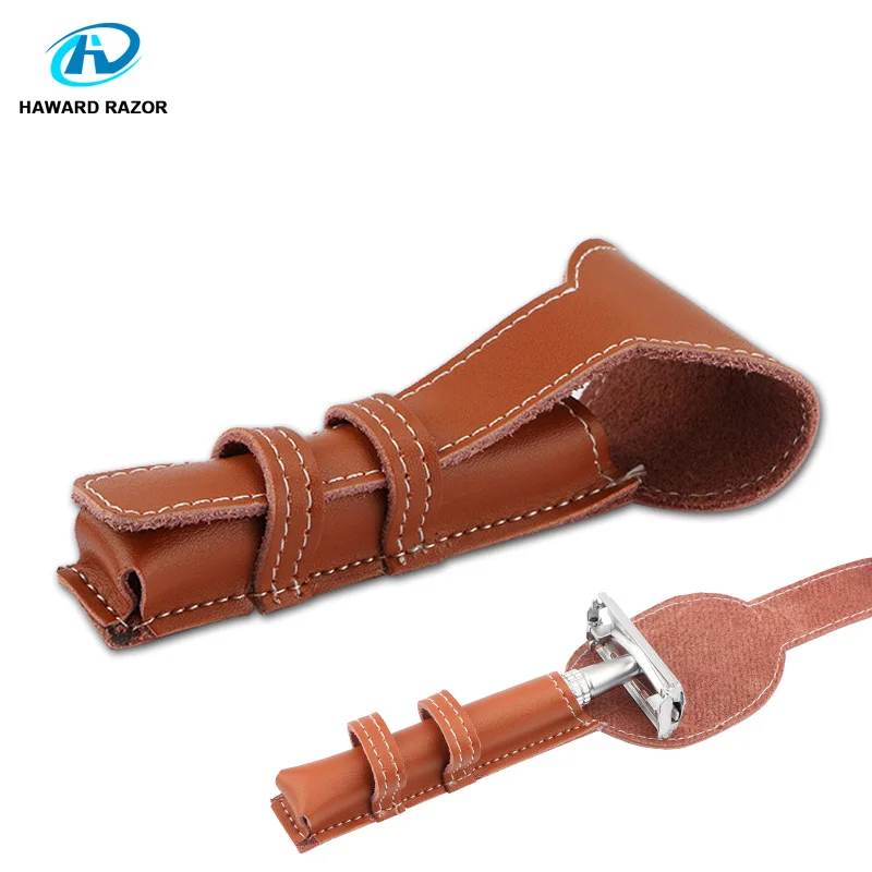 HAWARD Razor двойной защитный чехол для бритвы из натуральной кожи Дорожный Чехол