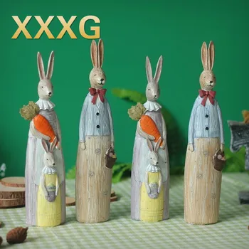 

XXXG / contracted Europe type resin craft painting rabbit adornment animal lovers furnishing articles window display accessories