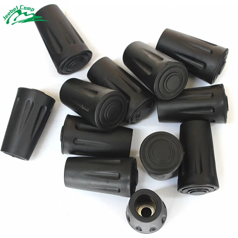 Negro Senderismo Protectores de Punta,20 Piezas Puntas de Goma para Bastones de Trekking,Puntas de Goma para Bastones,Protector de Punta para Bast/ón de Senderismo,para Bastones de Trekking