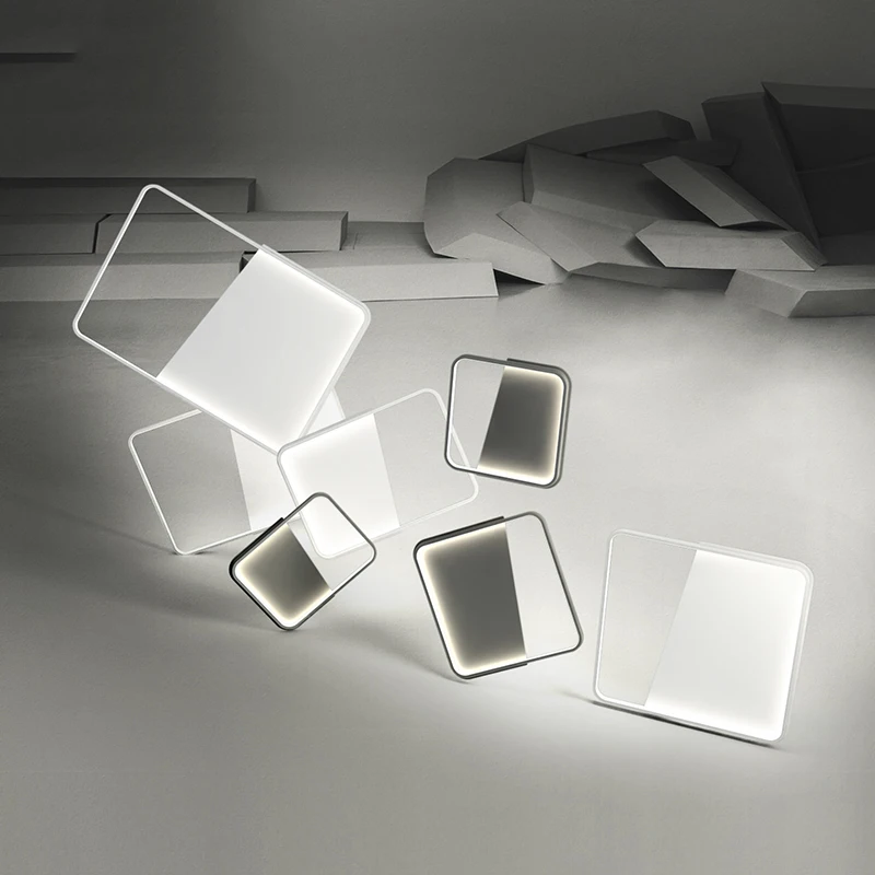 

Rectangle White Black Ceiling Lights LED Modern iluminacion For Bedroom Living room Kitchen plafonnier moderne ceiling lamp