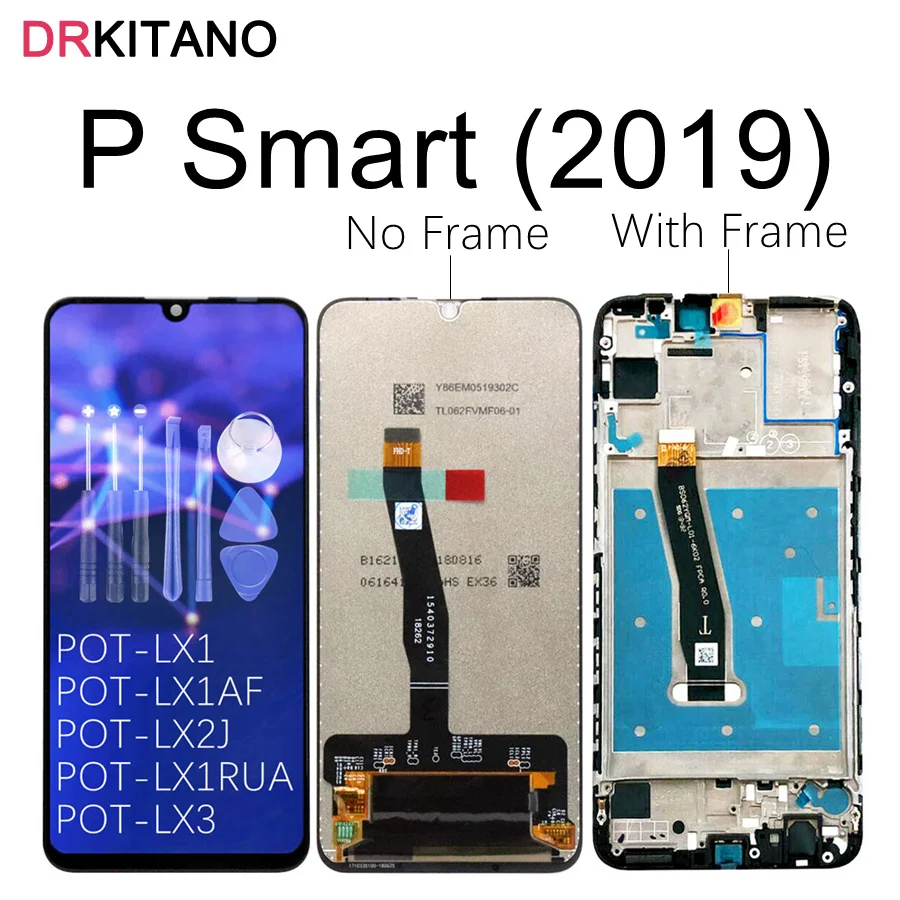 Для huawei P Smart ЖК-дисплей сенсорный экран POT LX1 LX2 LX3 для huawei P Smart ЖК-экран с заменой рамки