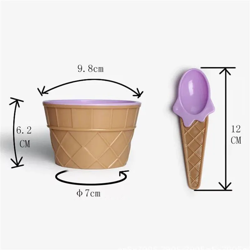 Детская посуда Еда контейнеры чашки крем миски ложки, столовая посуда детские блюда подачи твердого детские миски пластин Ice
