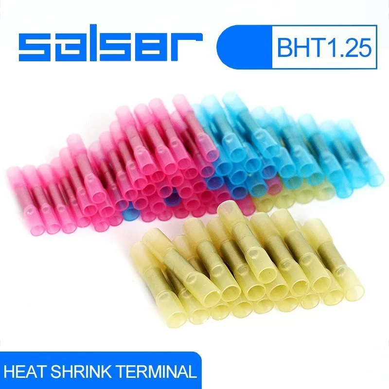 10 X BLUE SOLDER HEATSHRINK BUTT CONNECTORS CRIMP TERMINALS CONNECTOR JOINER