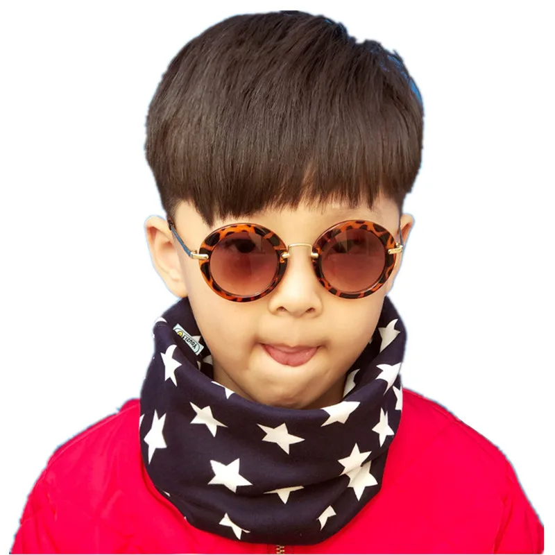 new cotton plush baby winter warm scarf boys girls cartoon o ring collar neckerchief for children over 2 year neckwear accessory