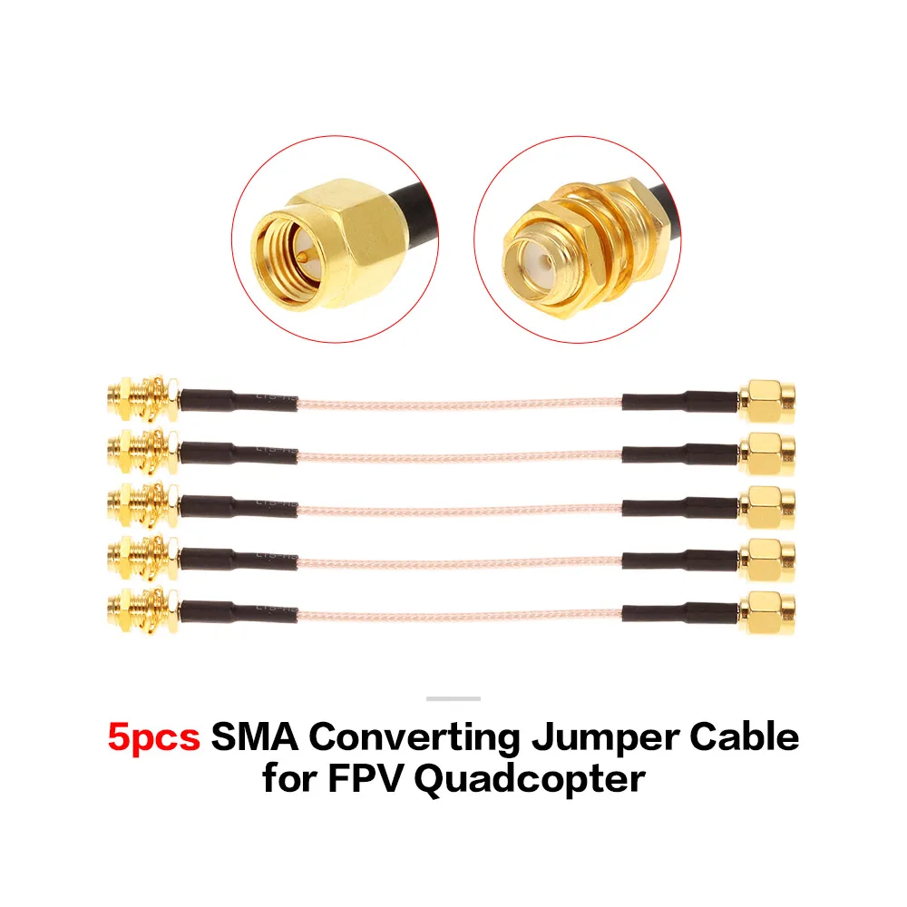 Goolrc 5pcs SMA 5.8G FPV Antenna Extension Cord Converting Jumper Cable
