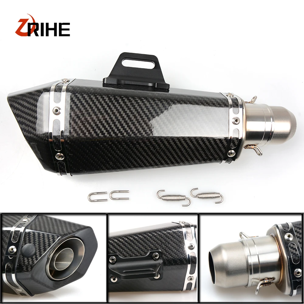 

36-51mm Universal CNC Motorcycle Moto Bike Exhaust Pipe With Muffler for Aprilia tuono v4r factory rsv mille R RSV MILLE / R