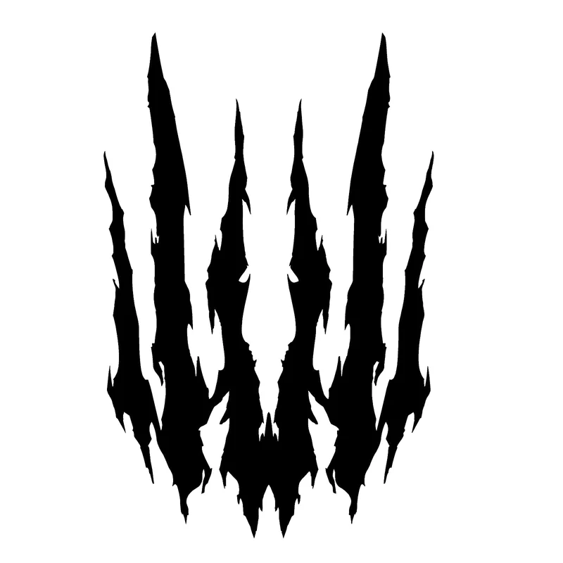 

11cm*16.8cm Monster Animal Scratch Claw Marks Car Auto Vinyl Decal Graphic Car Sticker Black/Silver S6-3216