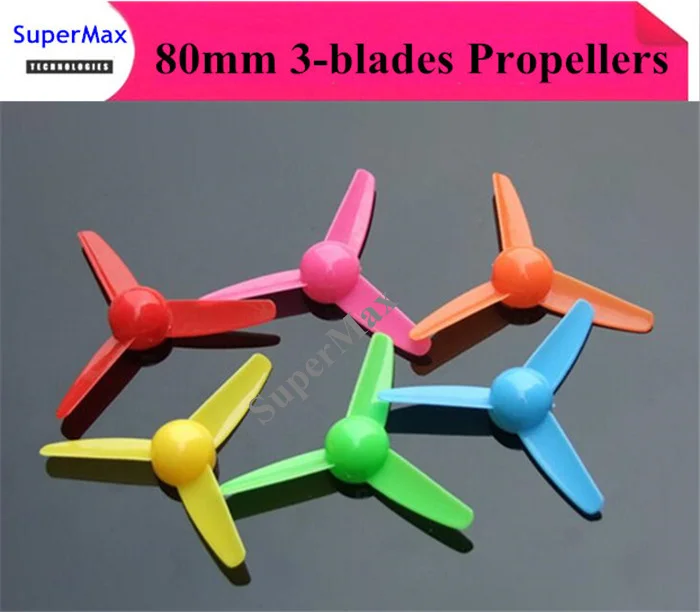 Free Shipping 100pcs 80mm 3 blades propellers for DIY Models RC boat