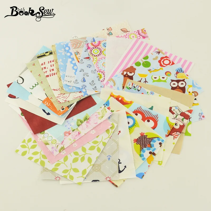 Booksew Новинка 30 шт. 10 см x хлопчатобумажная саржевая ткань очаровательные пакеты
