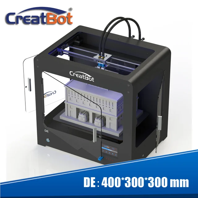 Special Offers Free shipping! Max Printing 400*300*300 mm Creatbot DE03 three head 3D Printer DIY KIT with 3kg filament & heated platform metal