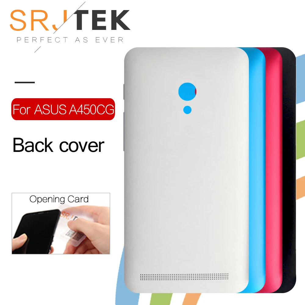 

SRJTEK Back Housing for ASUS Zenfone 4.5 A450CG Back Cover Battery Door with Volume Power Button A450CG Replacement Parts